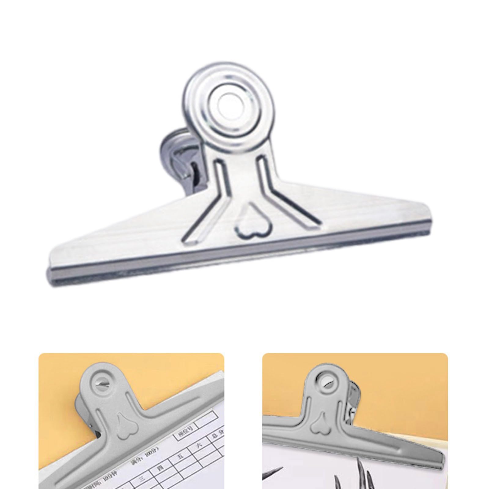 10 Pcs Large Clips Stainless Steel Clips Metal File Paper Binder Clip Receipt Clips Home Office School Supplies