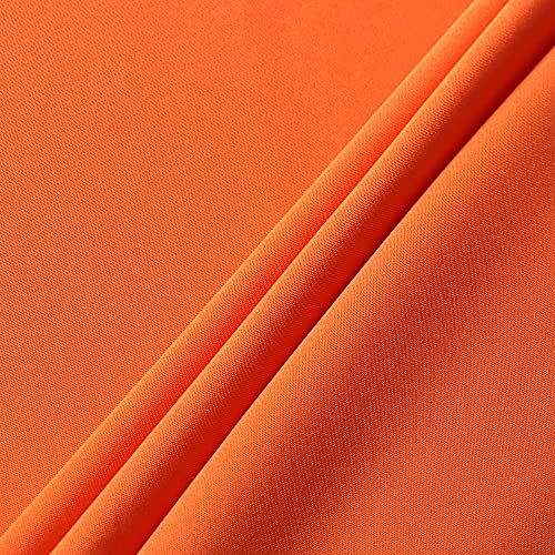 Image of sancua Rectangle Tablecloth - 54 x 120 Inch - Stain and Wrinkle Resistant Washable Polyester Table Cloth, Decorative Fabric Table Cover for Dining Tables, Buffet Parties and Camping, Orange