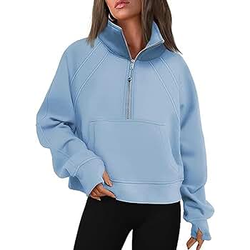 フリースジャケット [MATINKIM]fleece crop track jumper for women in blue Shop Women's Cropped Track Jacket in Light Blue | KOLAB