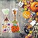 LOKIPA 200 Pcs Halloween Cellophane Candy Treat Bags with Twist Ties for Halloween Trick or Treat Party Favors