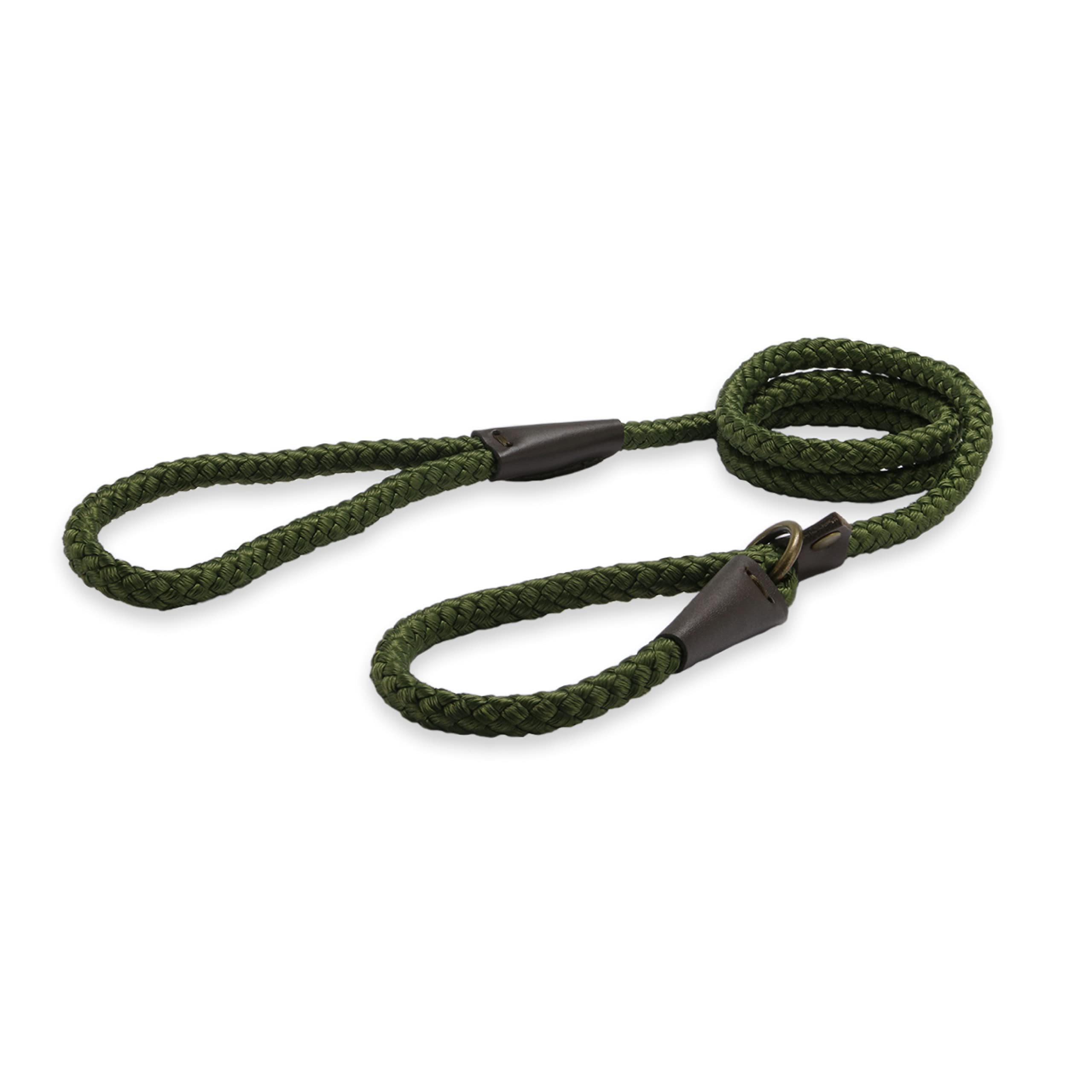 Ancol Heritage Nylon Rope Slip Lead - X 10Mm Green Size 1.2