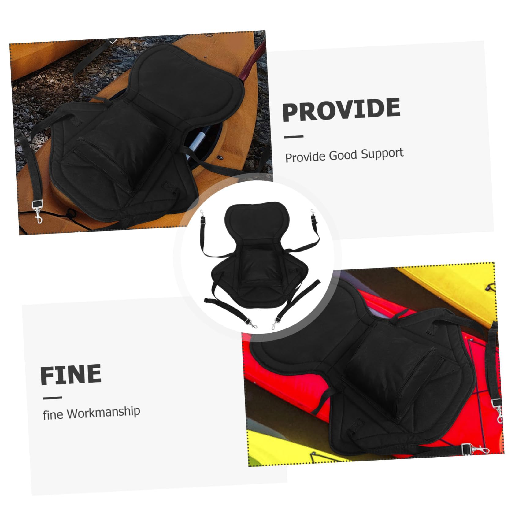 ifundom Cojín Asiento Kayak Hinchable Cómodo Respaldo Eva Transpirable para Kayak Individual Deportivo al Aire Libre Uso Recreativo