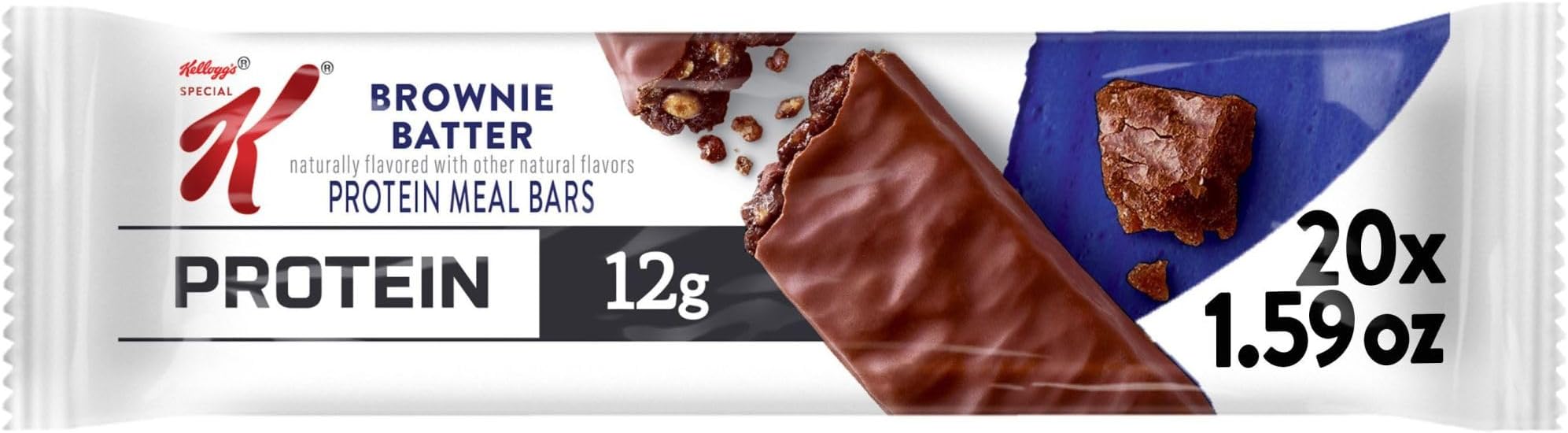 Special KProtein Bars, Meal Replacement, Protein Snacks, Brownie Batter (20 Bars)