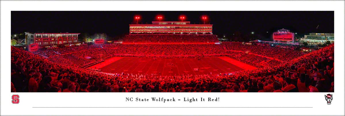 Wisconsin Badgers Football Stadium Panorama Print - 42x15.5 Inch Framed Picture, Single Mat, By Blakeway