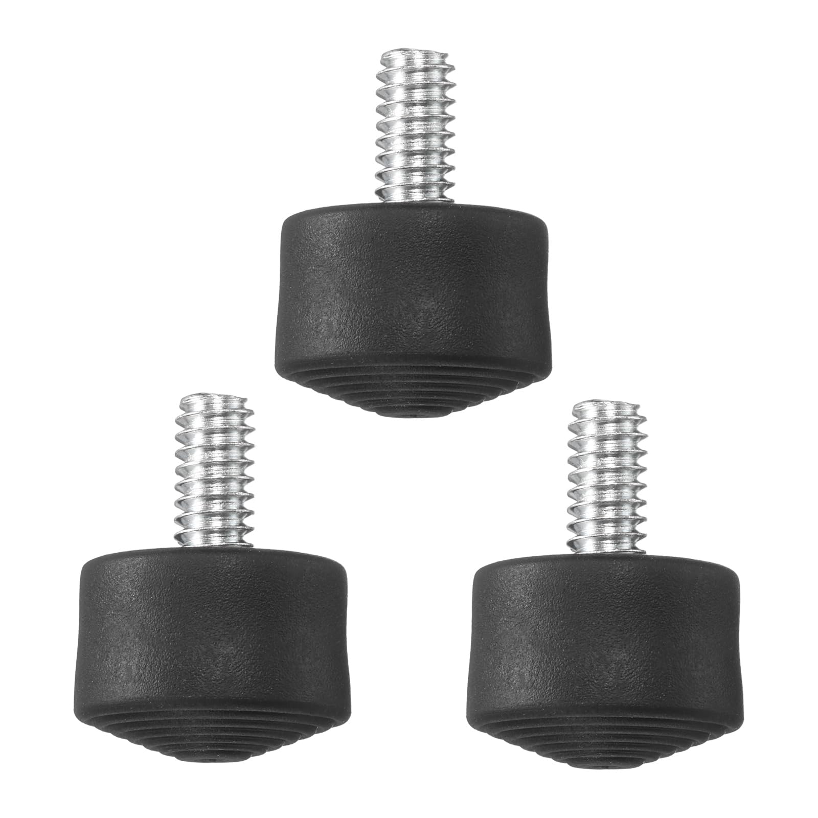 PATIKIL Punta In Gomma Per Piedini, Antiscivolo Universale Filettatura Da 1/4 Di Pollice Punte In Gomma Per Treppiedi Ricambi Per Piedini Monopiede Per Superfici (28x21mm) - 3 Pezzi