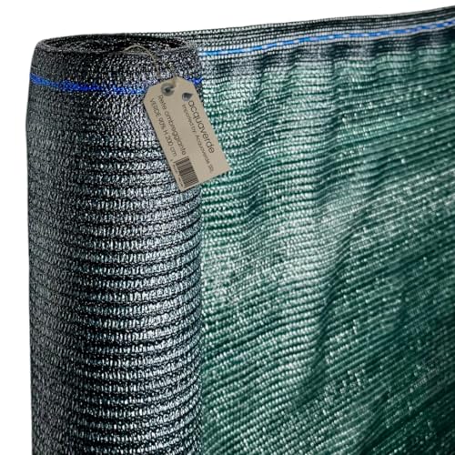 acquaverde | Rete Ombreggiante Verde 90%, h. 2 x 10 mt, Telo Ombra Oscurante per Giardino, Recinzioni, Frangisole, Privacy, Protezione Solare Resistente per Esterni