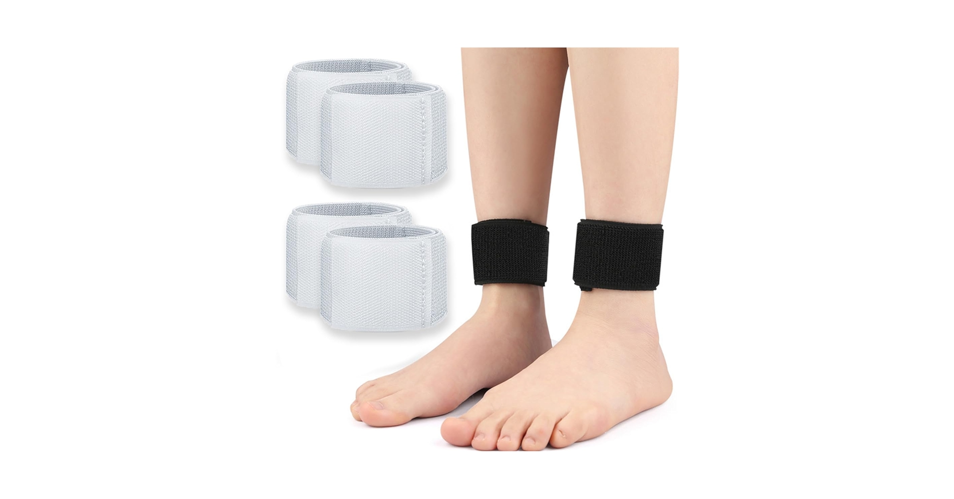 足首圧縮ソックス 4組, 足底アキレス腱サポート白, XL (30～34cm) 6185yikKlJL.jpg_BO30,255,255,