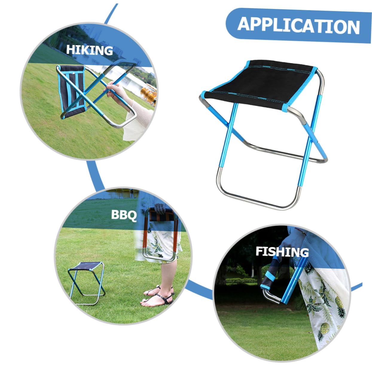Sgabello Portatile per Campeggio Comodo Sgabello Realizzato in Materiale di Resistente e Stabile Accessorio da Spiaggia Versatile Adatto per Uso in Cortile e Campeggio