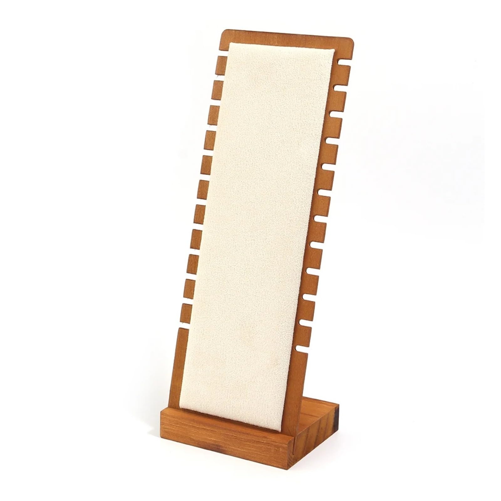 LNNXSZ Jewellery Stand Pine Wooden Necklace Frame L-shaped Jewelry Display Frame Pendant Support Jewelry Display Props For Jewelry Storage(S Beige)