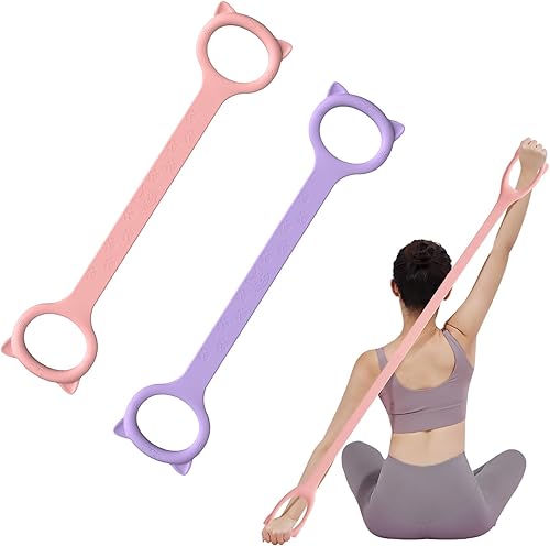 Figure 8 Resistance Bands, 8-Shaped Exercise Band for Women Arms Shoulder Back Legs Stretching Pilates Yoga 3 piezas