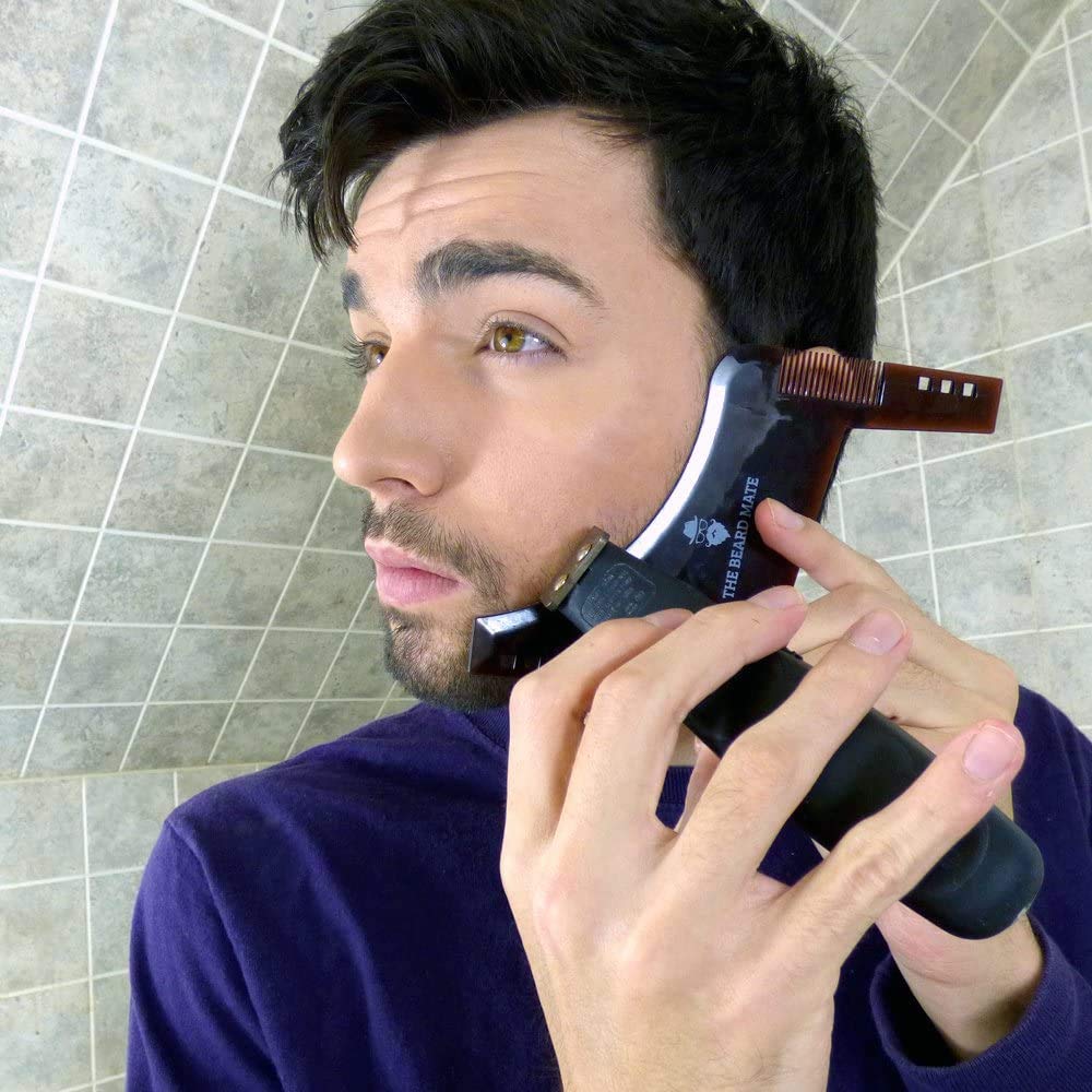 Beard Shaping Tool Template. Beard Shaper Tool Plus Comb for line up