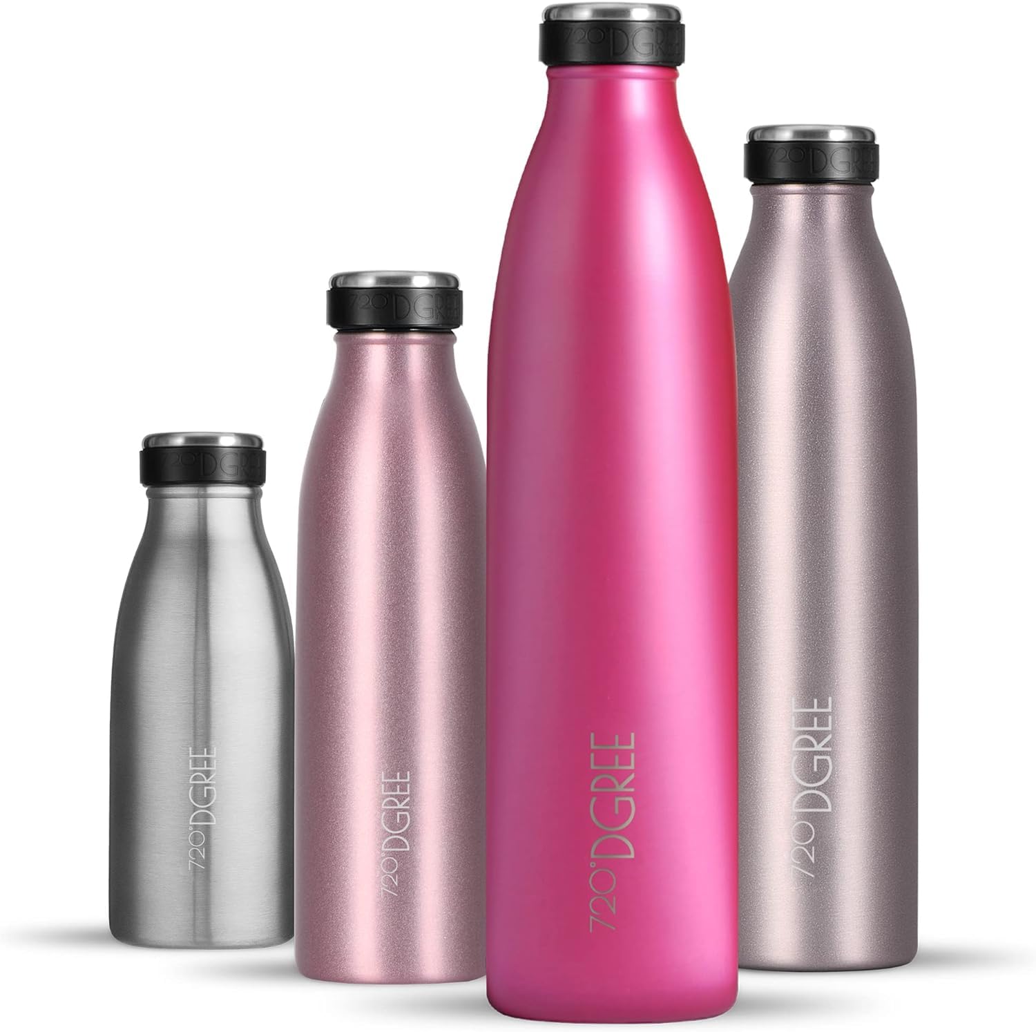 720°DGREE Vaccum Insulated Water Bottle “milkyBottle“ - 1litre - Leakproof, BPA-Free, Thermo Stainless Steel Flask - Sports, Gym, Fitness, School, Kids, Travel, Outdoor, Hot, Cold & Carbonated Drinks — image 1