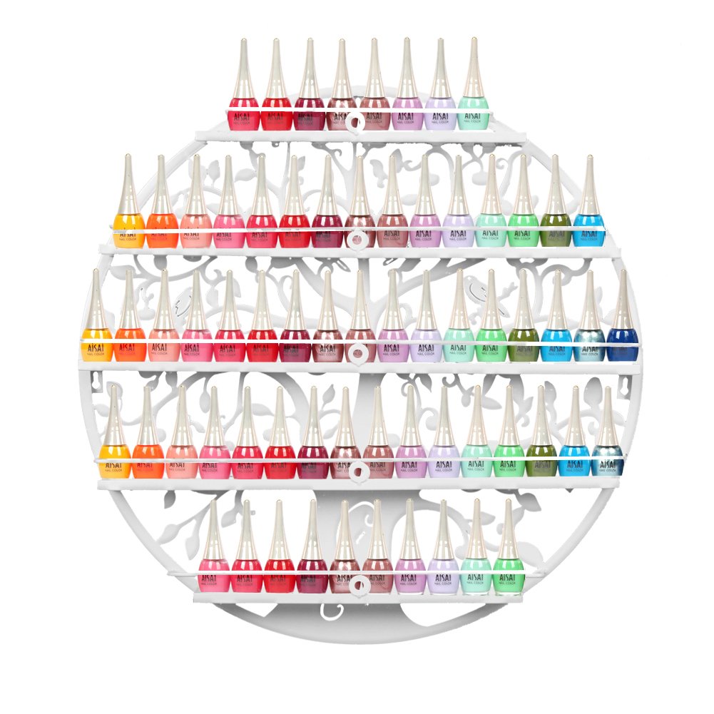 Étagère murale 5 niveaux en métal pour vernis à ongles, aromathérapie, huiles essentielles, étagère à rouge à lèvres, présentoir, rangement, cadeau de Saint-Valentin