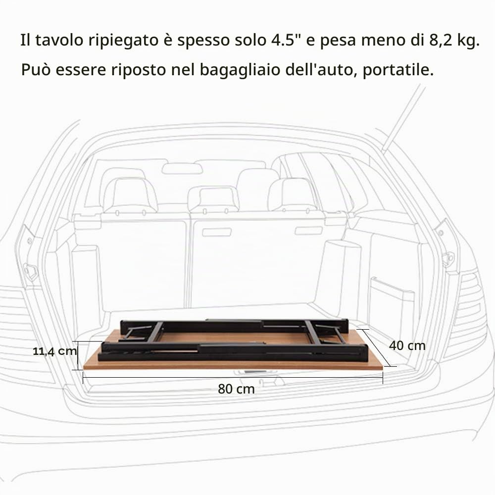 sogesfurniture, BHEU-AC5CB-8040 - Scrivania piccola pieghevole, 80 x 40 cm, per computer, ufficio, tavolo da pranzo, tavolo da lavoro, pieghevole, per la casa, l’ufficio, picknick, nero