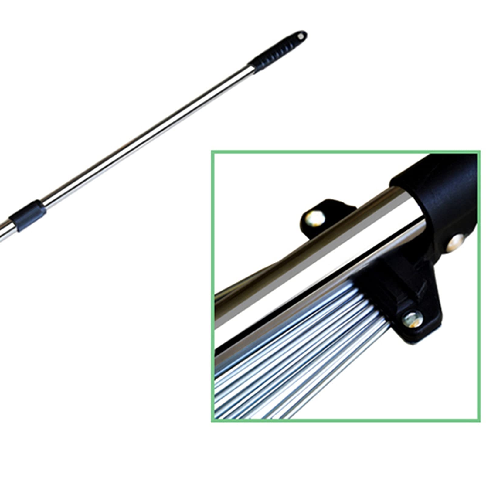 Rastrillo para césped y Jardines, Rastrillo de jardín Metal Hojas Plegable telescópico Ajustable retráctil Herramienta jardinería