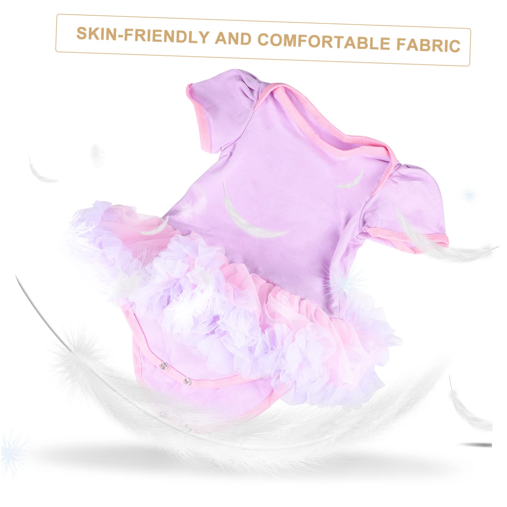 ULDIGI Girl Newborn Outfit Romper Skirt Gauze Dress for Photography Stage Performance