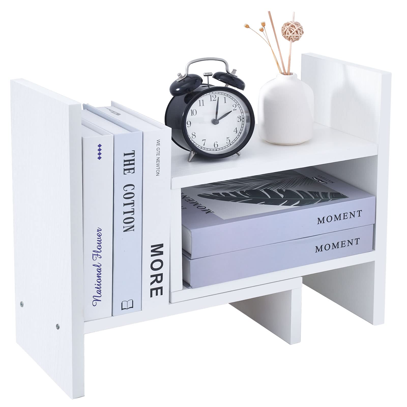 Amazon.co.jp: OUTBROSデスク上置き棚 幅（30-62）×奥行き17×高さ38cm