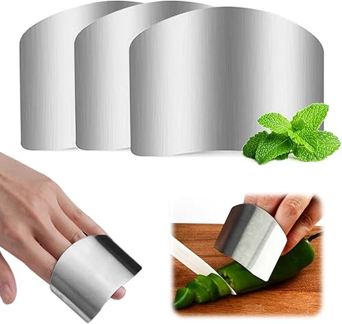 Miniatura 8 de Protector de dedos de acero inoxidable, protector de dedos mejorado 2025 para cortar alimentos, herramienta segura para cortar, cortar en cubitos y