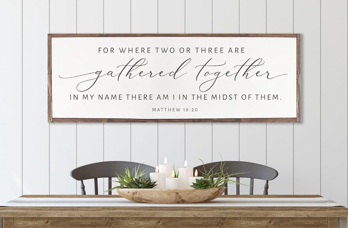 NATVVA For Unto Us A Child Is Born, Unto Us Son Is Given Wall Art Wall Art Canvas Painting Artwork for Large Christmas Farmhouse Home Decor Unframed