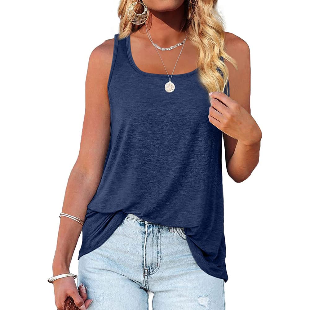 Rayson Canottiere da Donna estive con Scollo a U a Maniche Camicette vestibilità Larga Senza Maniche T-Shirt Casual Camicia Top