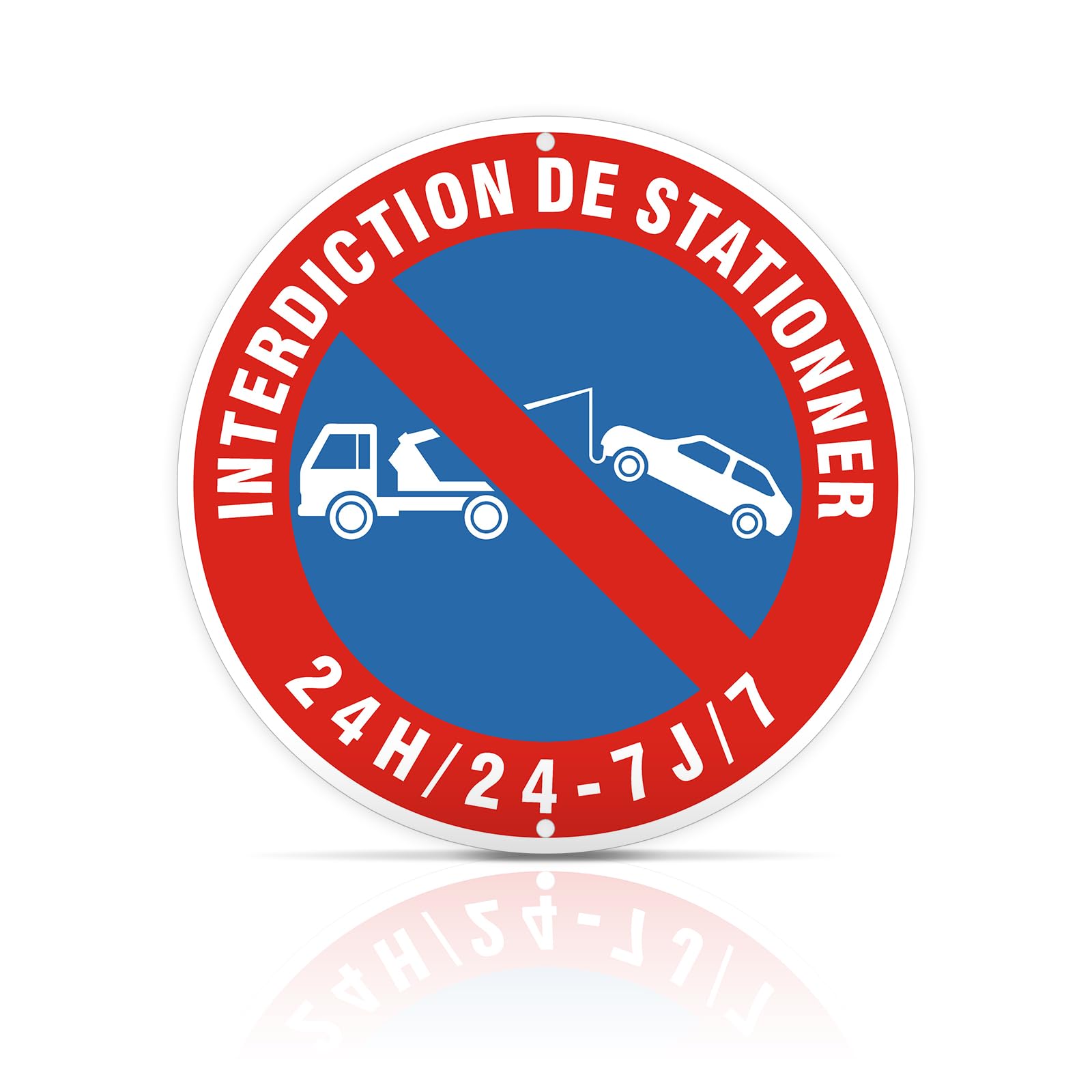 Panneau D'interdiction De Stationner Devant La Propriété Privée En Métal