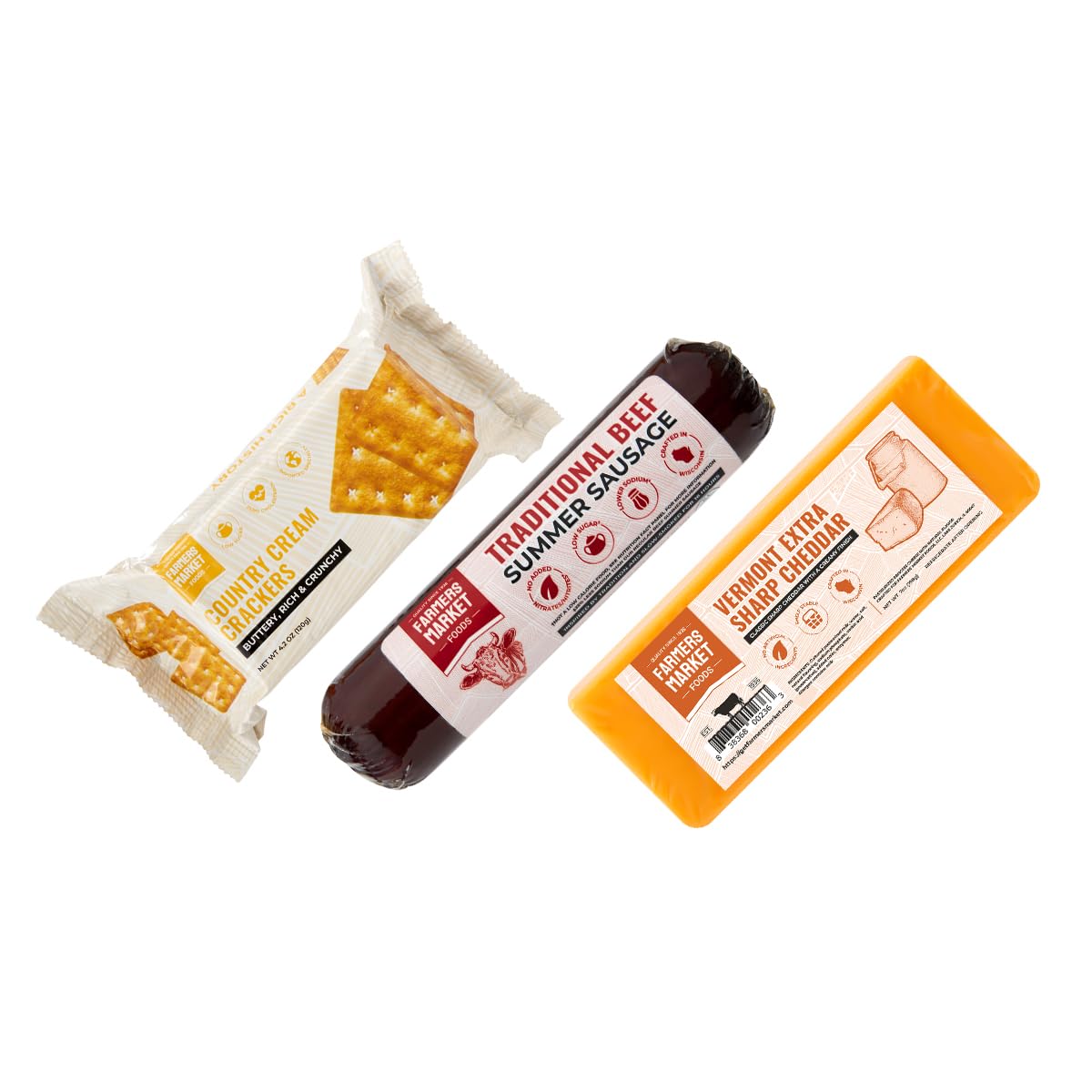 Sponsored Ad - Farmers Market, Gluten Free, Keto, Paleo, Low Sodium, Zero Sugar, Summer Sausage Gift Set, Cheese Gift Set, Beef Backpacking Bundle