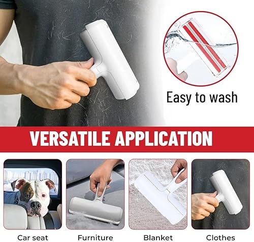 Miniatura 5 de Removedor de pelo de mascotas para sofá, rodillo de pelusa reutilizable, suministros esenciales para mascotas, productos para perros, productos para