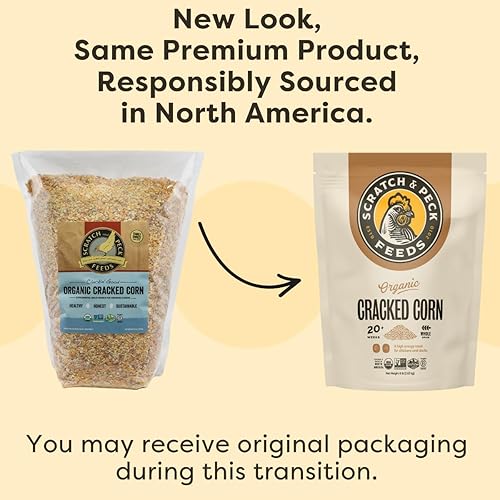 Miniatura 3 de Scratch and Peck Feeds Cluckin' Good Cracked Corn  8 libras  Suplemento de carbohidratos y proteínas para pollo  Proyecto orgánico y sin OMG