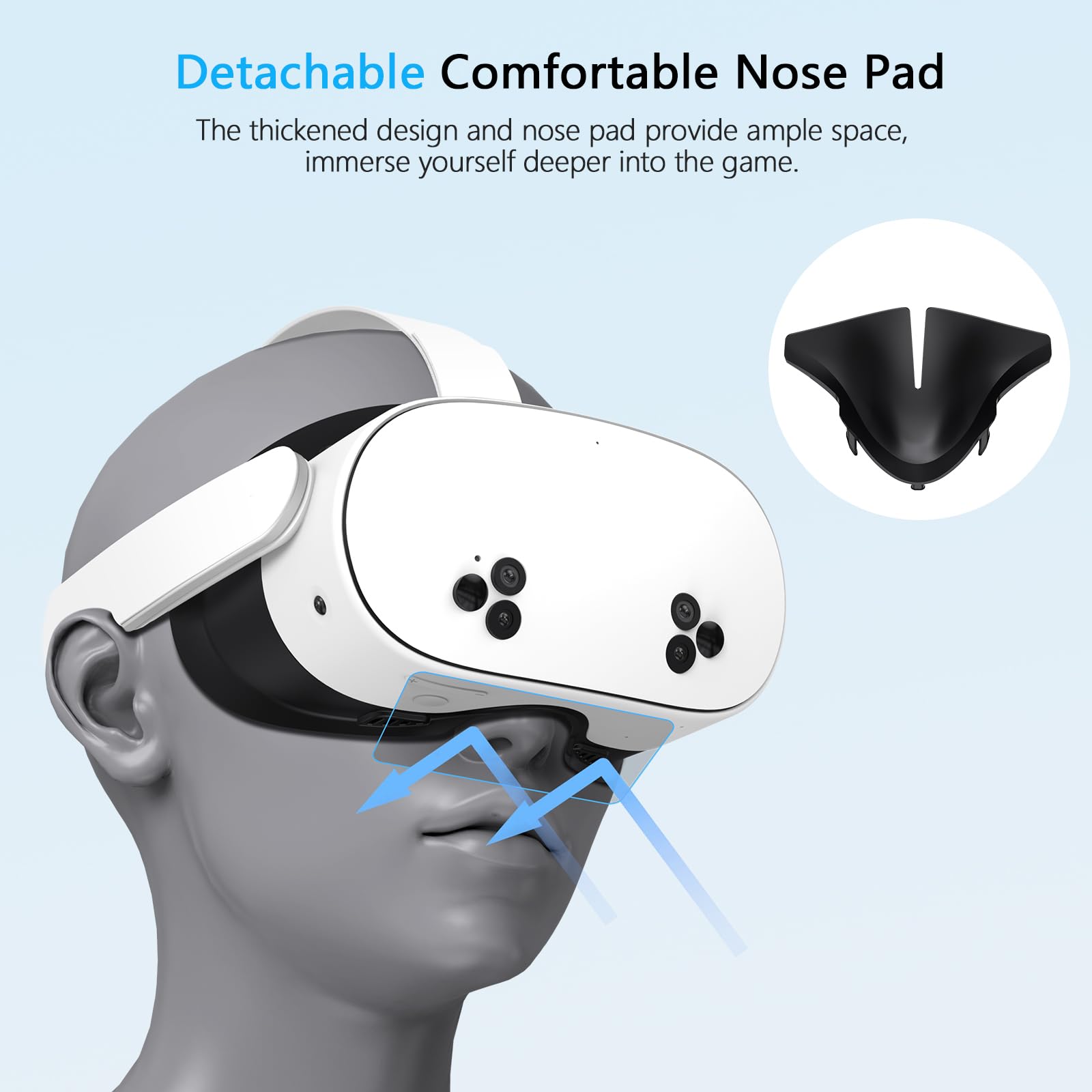 VR Face Cover Pad pour Meta/Oculus Quest 3S