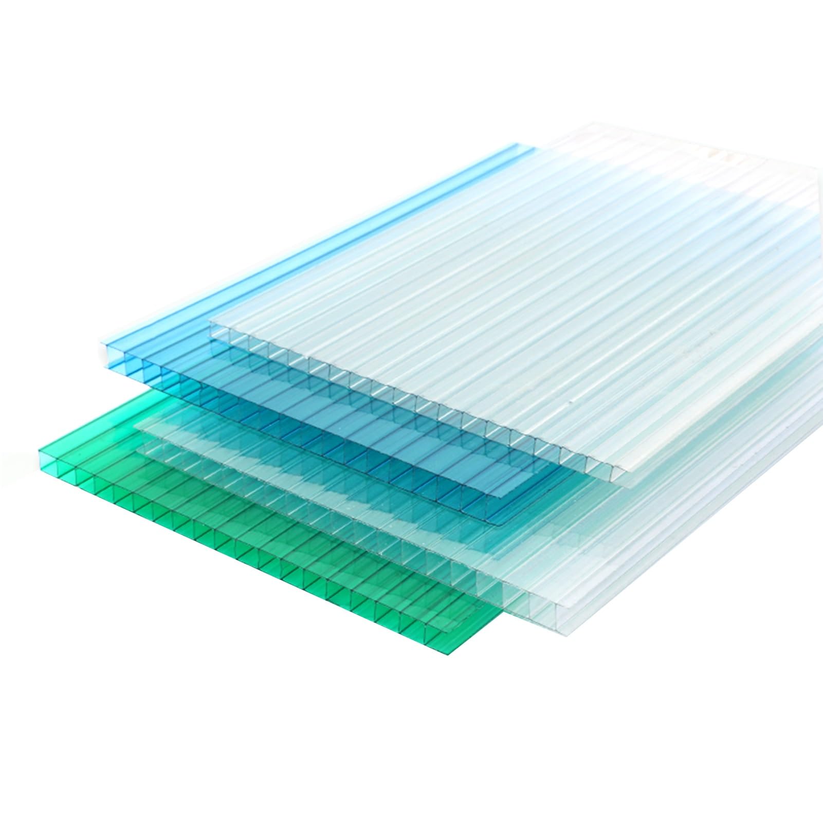 48 Fogli di Pannelli Copertura in Policarbonato for Serre, Trasparenti Adatti A Tutte Le Condizioni Atmosferiche, for Il Fai da Te, Capannoni E Applicazioni Esterne(White,50X50cm-8mm)