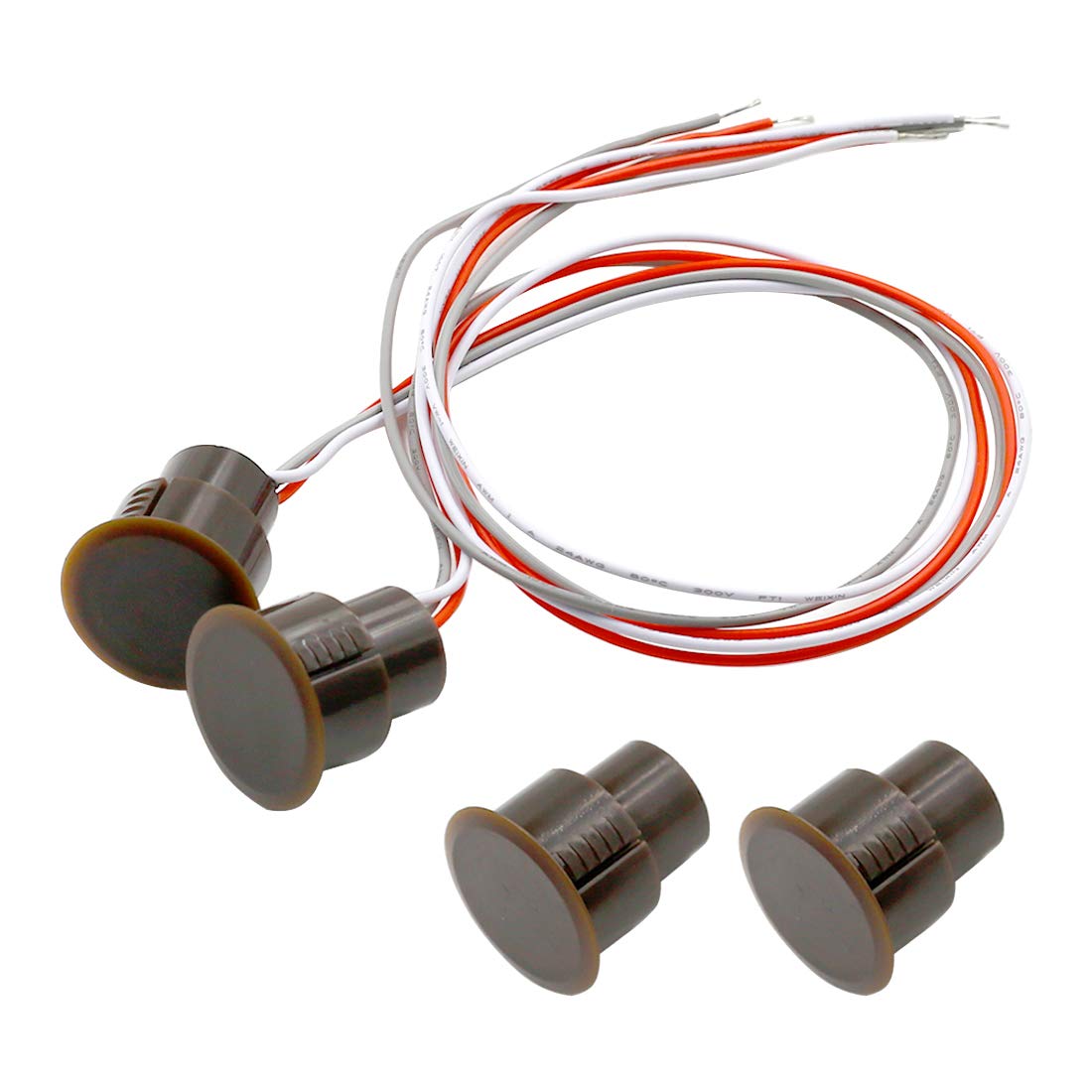 Hxchen RC-36 NC+NO Recessed Security Window Door Contact Sensor Alarm Magnetic Reed Switch - (2 Sets)