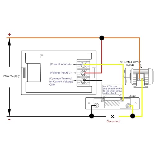Miniatura 2 de DROK Panel multímetro amperímetro digital DC 4.5-100V, medidor de voltaje de amplificador CC, medidor de corriente 0-50A Probador de voltios