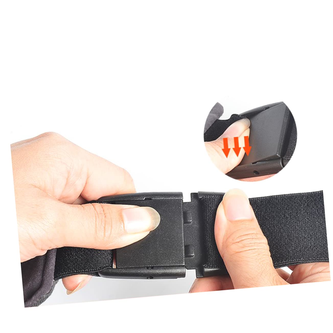 GLEAVI 2 Pcs Cover for Moxibustion Heat-Absorbent Fabric Single Pocket Design Elastic Belt Non-Copper Easy to Use Black