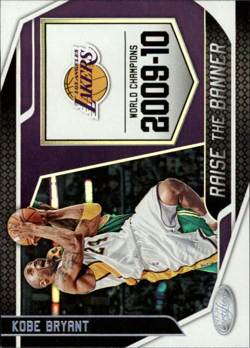 2019-20 Certified NBA Raise the Banner #18 Kobe Bryant Los Angeles Lakers Official Panini Basketball Trading Card