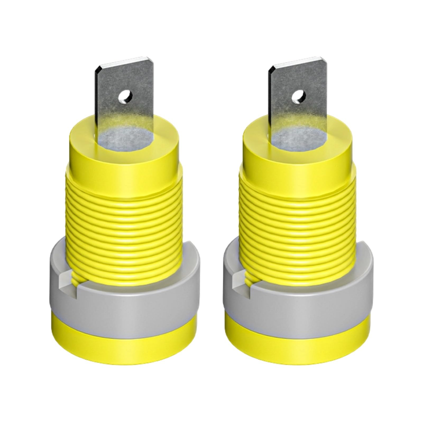 Kaccde Yellow Easy Installation 4Mm Banana Plug Connectors Panel Mount Socket Binding Post Adapter Binding Post Wire Connector Banana Adapter