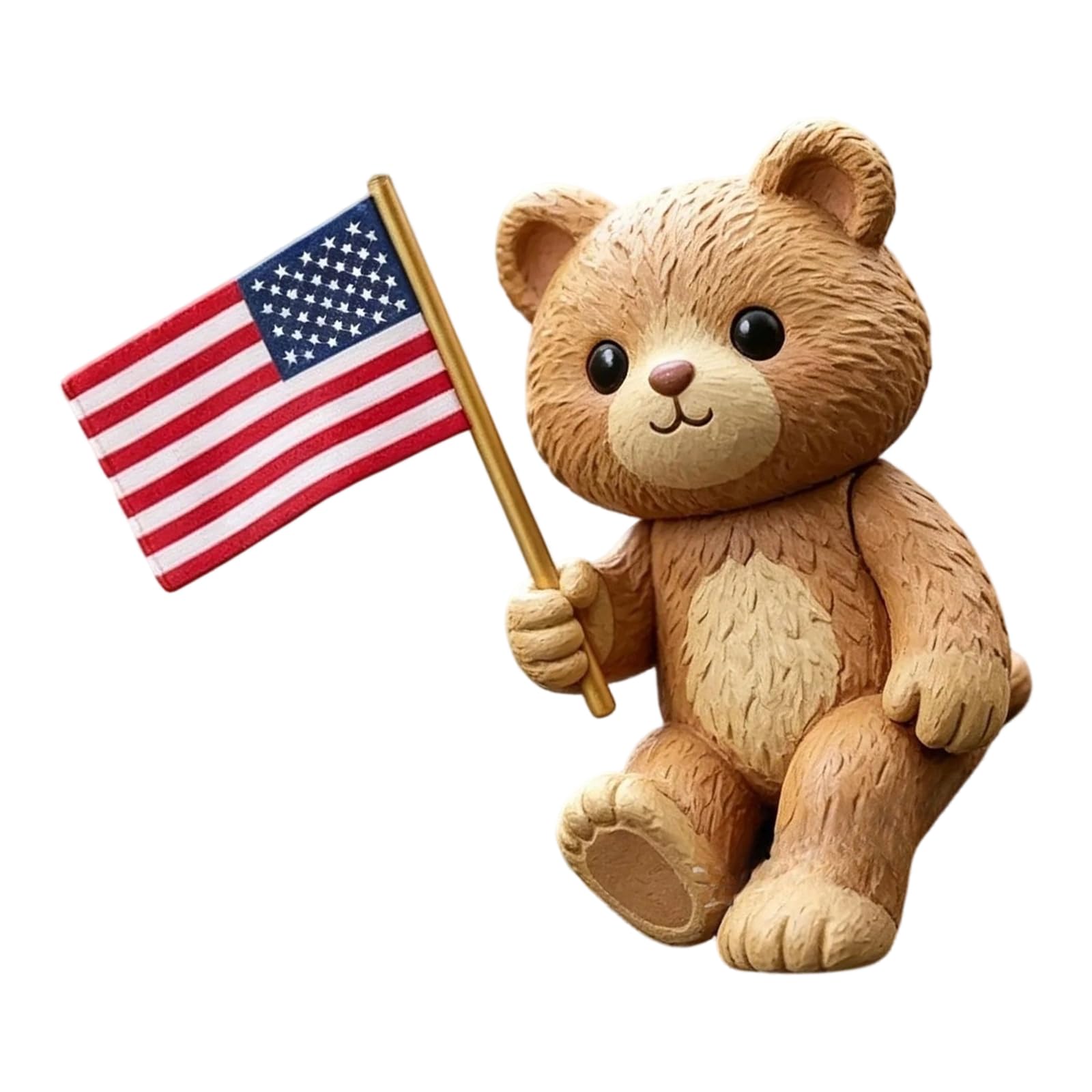 Oxxggkao B Animal Figurine Patriotic Theme Desk Decors Dog Cats Ear Sculpture Option For Offices Homes Car Decoration Lovely Animal Figurines