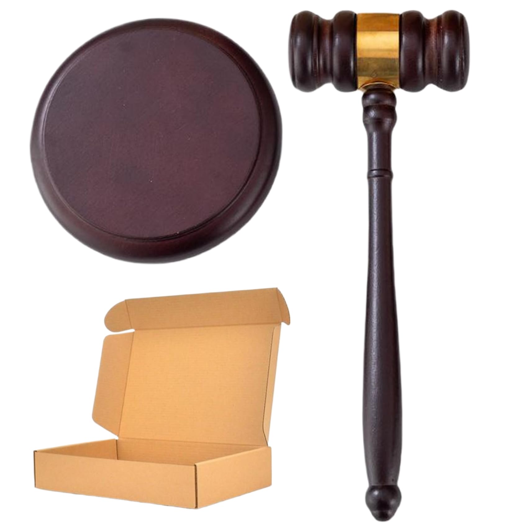 Martillo de juez de madera para mesas directivas y despachos 8