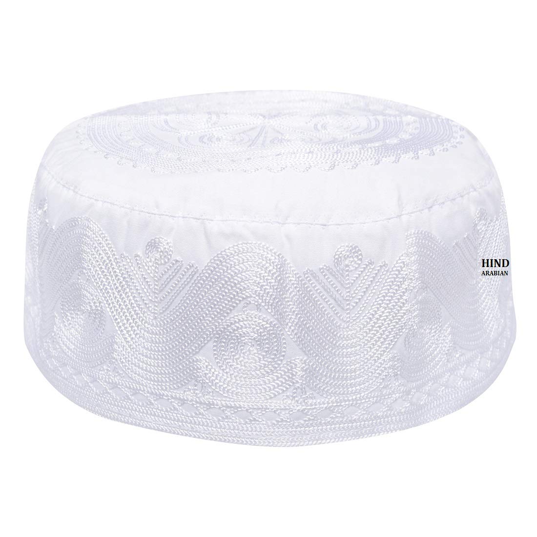 HIND ARABIAN Muslim Cap MAKKI TOPI NAMAZ TOPI PARYER Cap White Islamic TOPI