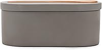Vista 3 de Fox Run 11725 Bodega de sal doble de cemento con cuchara, 3 x 3.5 x 6.25 pulgadas, gris