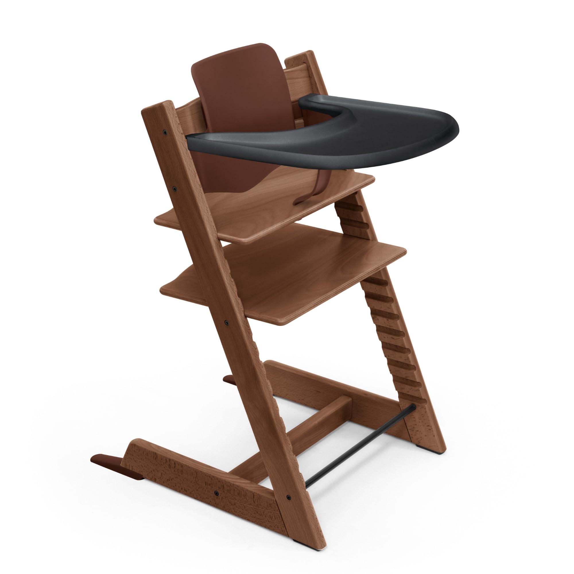 Stokke Tripp Trapp High Chair (Warm Brown) with Stokke Tray (Black)