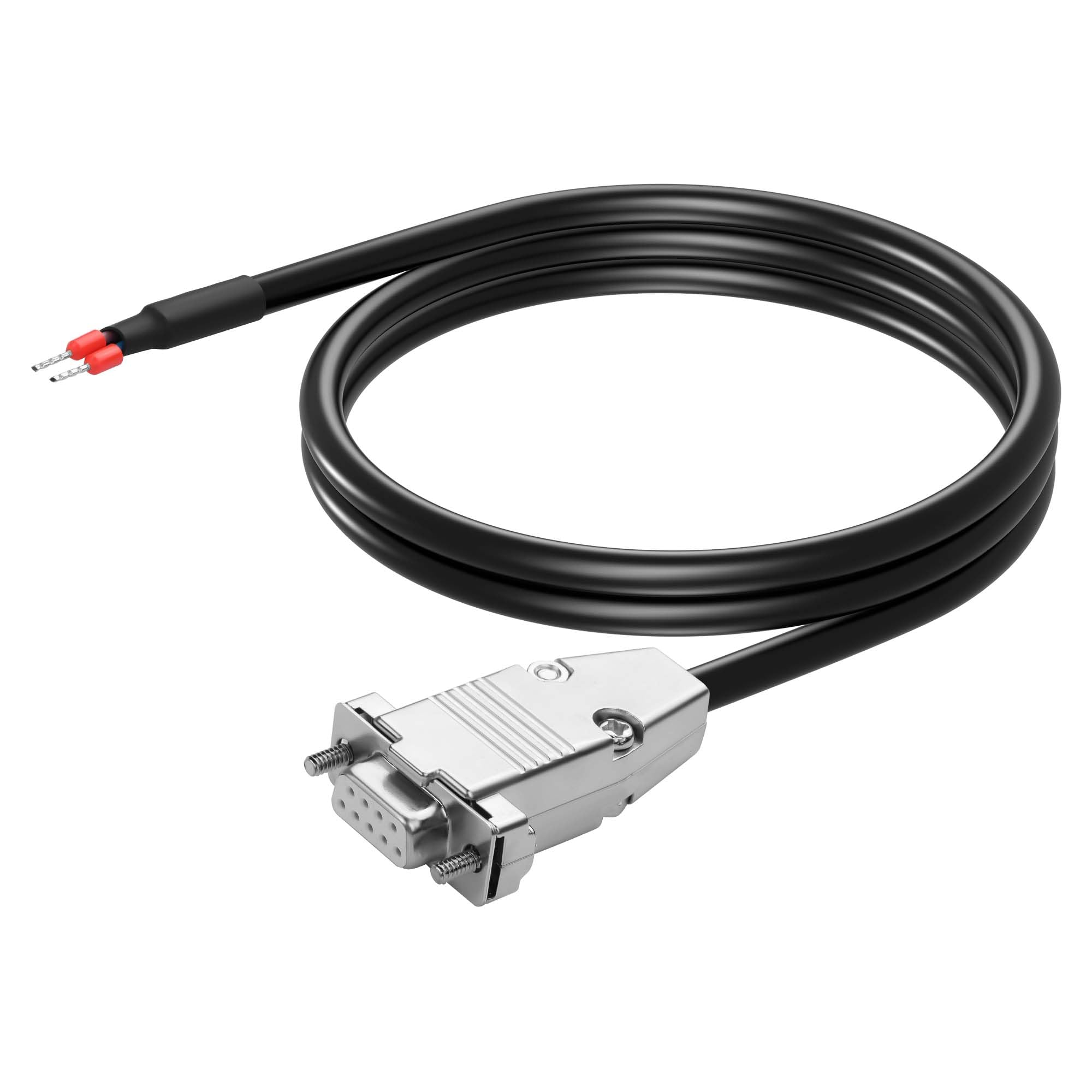 CERRXIAN kabel szeregowy DB9-RS485, 22AWG z wtyką DB9 do nagiego końca z 2 zaciskami podłączeniowymi, 38 styków wtyku do komunikacji RS485, przewód sterujący przemysłowy – 1 m/3,3 ft