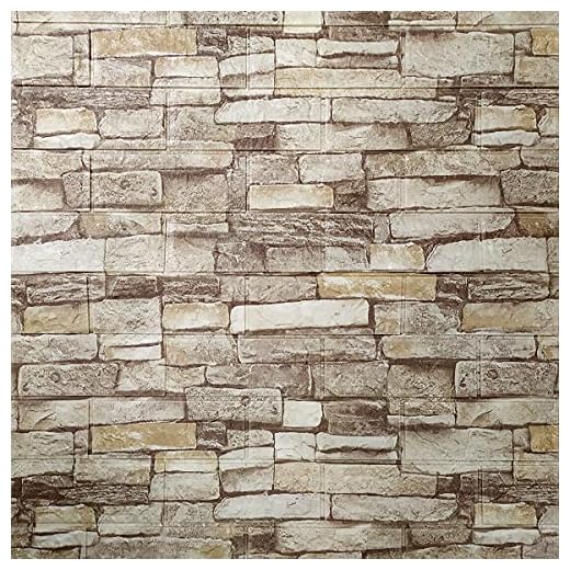 Cozylkx 3D Self Adhesive Foam Wall Panels, 10 Tiles Cover 57 sq feet, Peel and Stick Brick Wallpaper for Living Room Bedroom Wall Decoration