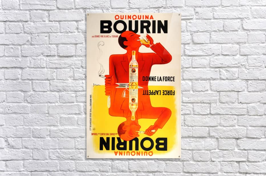 Affiche Publicitaire Originale 1936 Quinquina Bourin Par Les Frères Bellenger