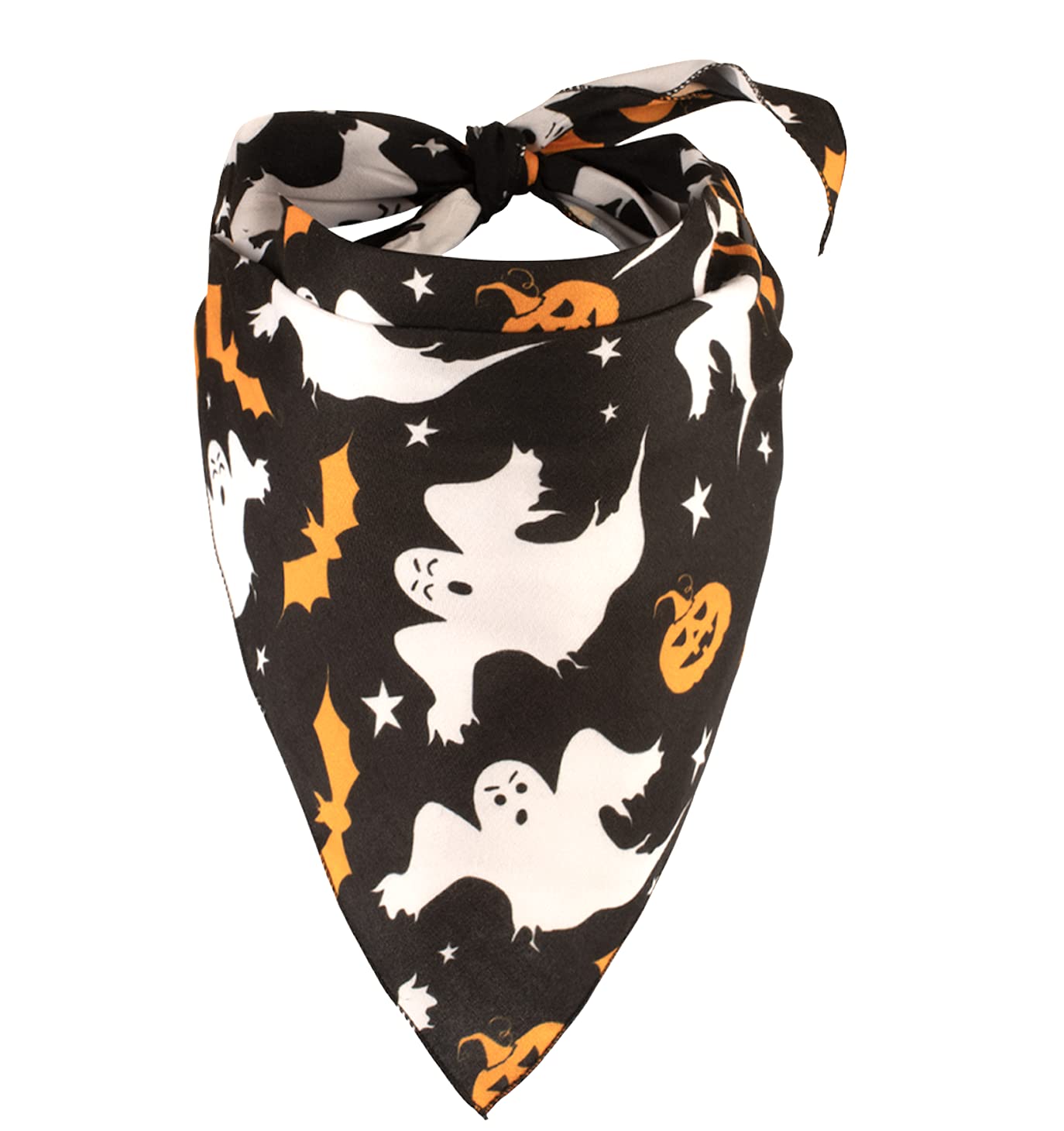 Native Pup Pañuelo de Halloween para Perro, Paquete de 3 Bufandas, murciélagos, Caramelo, maíz y Calabaza, pañuelo de Bandana (Paquete de 2, pequeño)