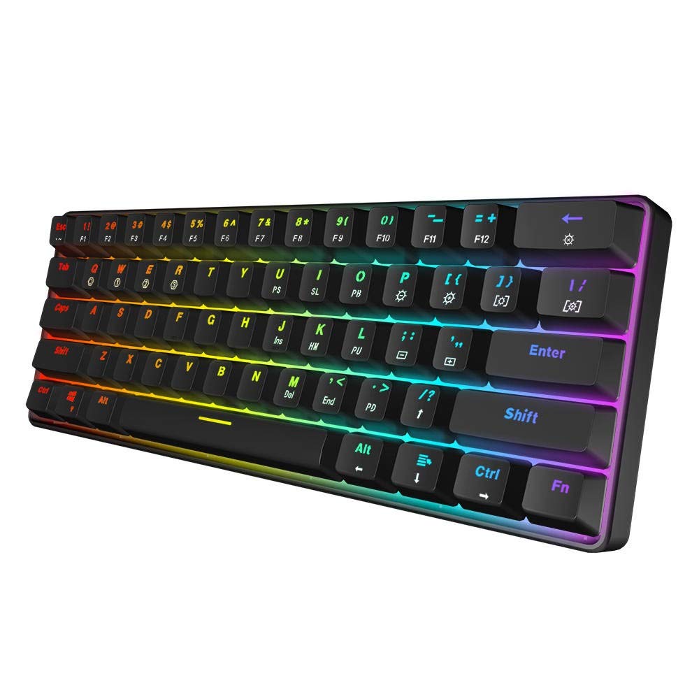 Amazon.co.jp: PCゲーミングキーボード 61Keys Gateron光軸RGB