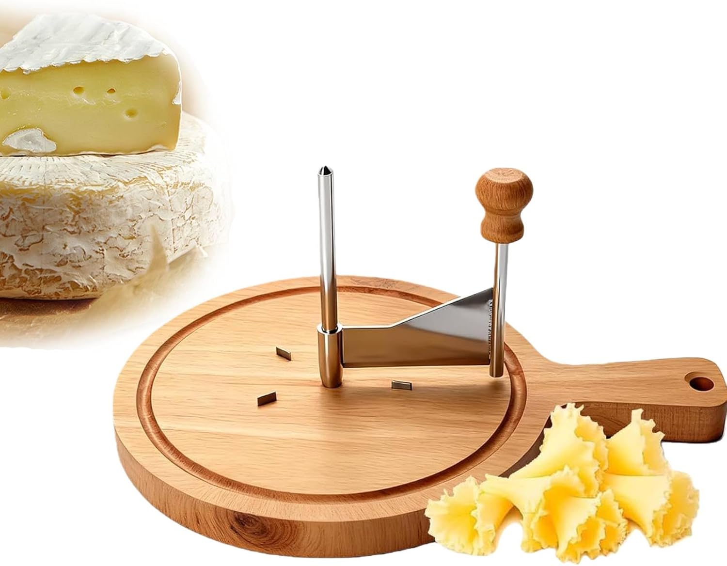2026 New Cheese Curler With Lid, Cheese Curler Flower Maker Wheel Slicer, Cheeses Shaver Wheel Suitable for Restaurants, Cafes, and Dessert Shops, Home (C)