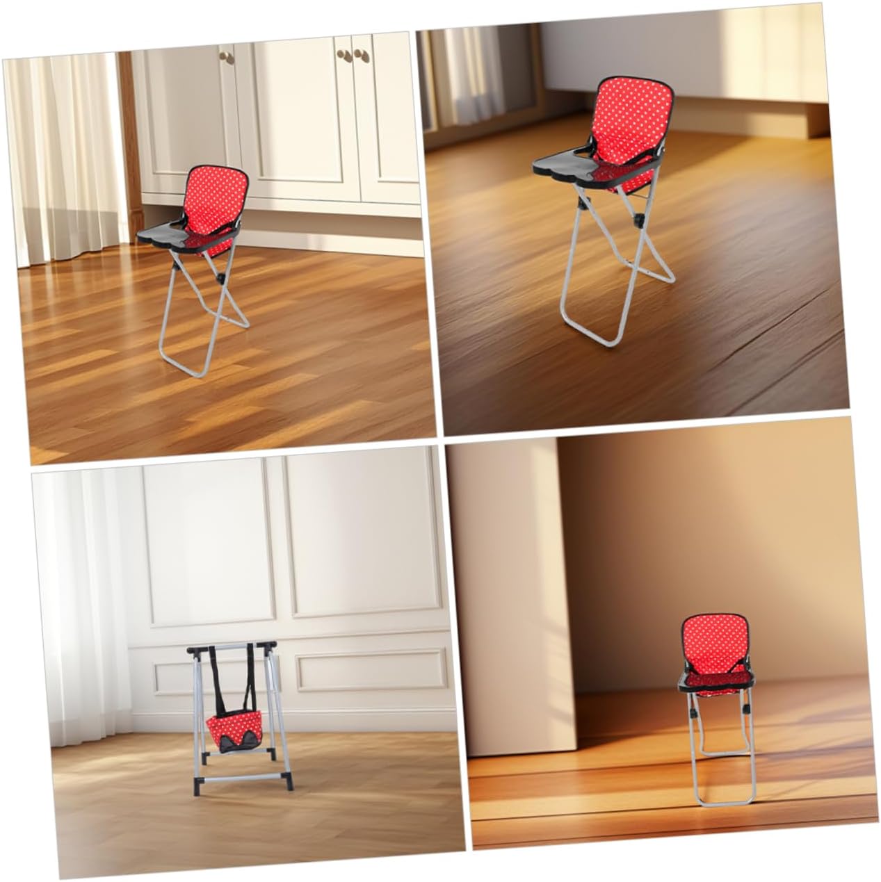 2Pcs Doll High Chair and Swing Set Sturdy Frame Enhances Imaginative Play Compatible with Various Dolls for Doll Accessories and Role Playing Fun