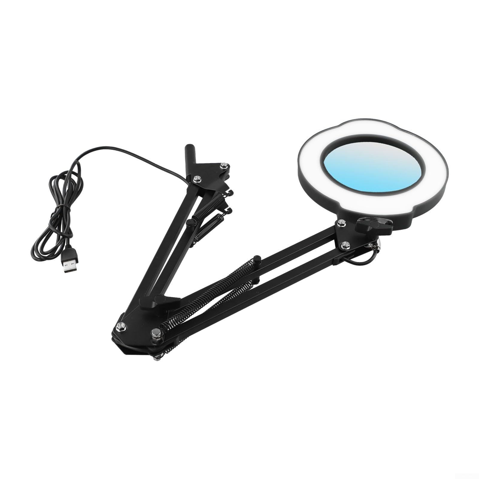 Lampada con lente d'ingrandimento a LED, 5 modalità, dimmerabile, con clip