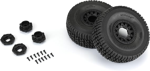 Pro-Line Racing 1/7 Mirage TT Fr/Rr MT Tires Mtd 17mm Blk Raid 2 PRO1022410 RC Tire