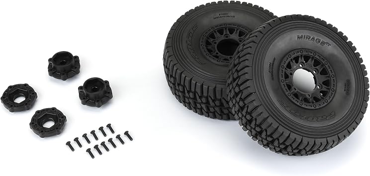 Pro-Line Racing 1/7 Mirage TT Fr/Rr MT Tires Mtd 17mm Blk Raid 2 PRO1022410 RC Tire